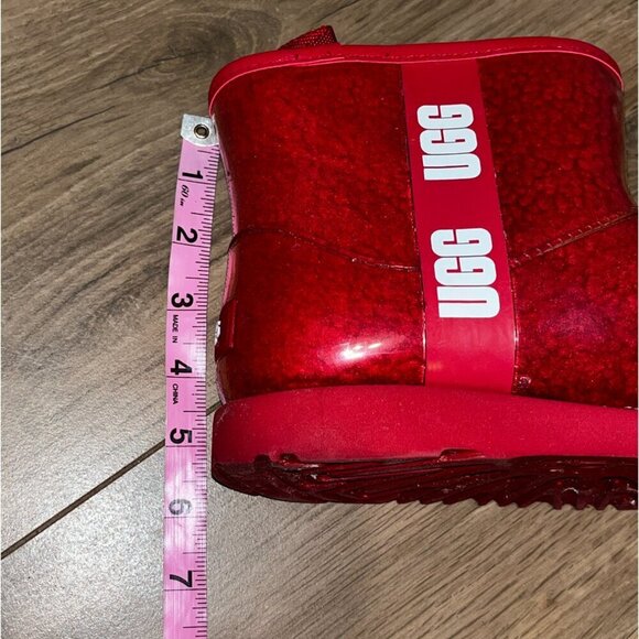 UGG Red Classic Clear Mini Waterproof Boots Women’s Size 5 - Picture 8 of 9